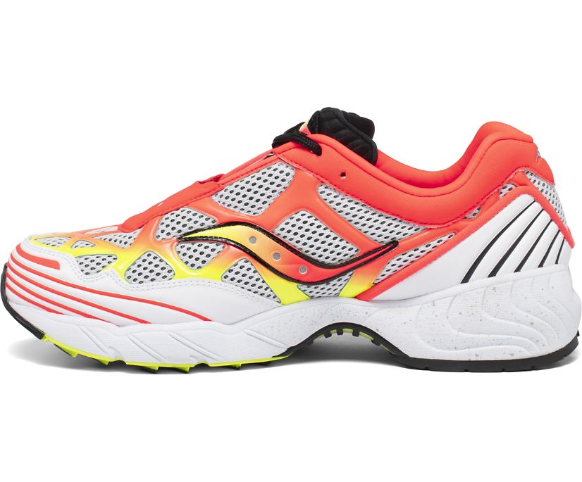 Saucony Grid Web Women's Originals White / Red / Yellow | Canada 006YXFU